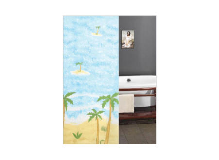 YL-08 Shower Curtain with Waterproof Fabric