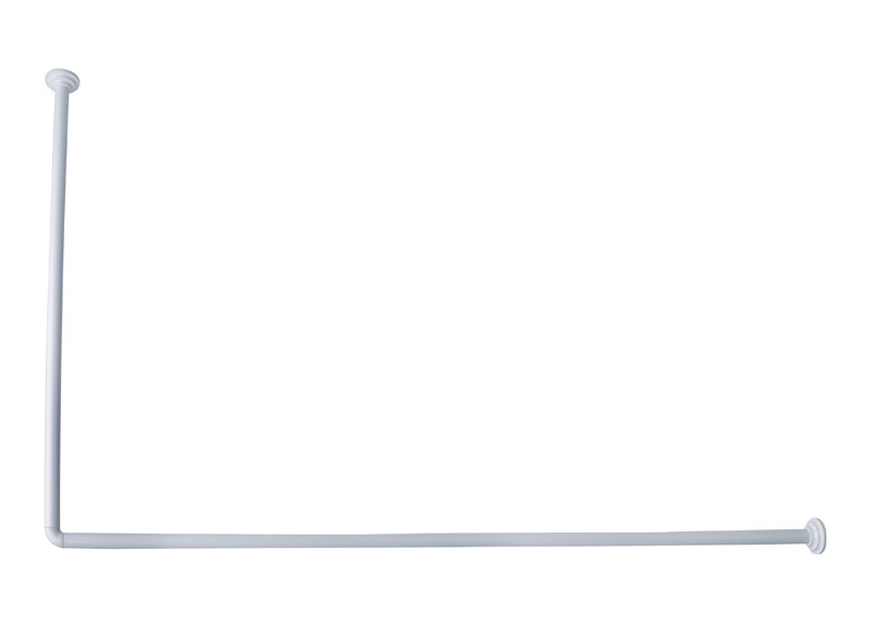 Can an L-shaped shower rod improve bathroom space utilization?